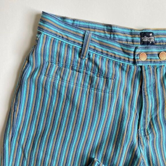 Vintage 90s Levi’s silvertab blue stripe jeans - Picture 4 of 8